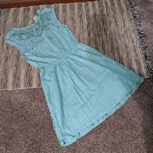 Teal Lace Dress